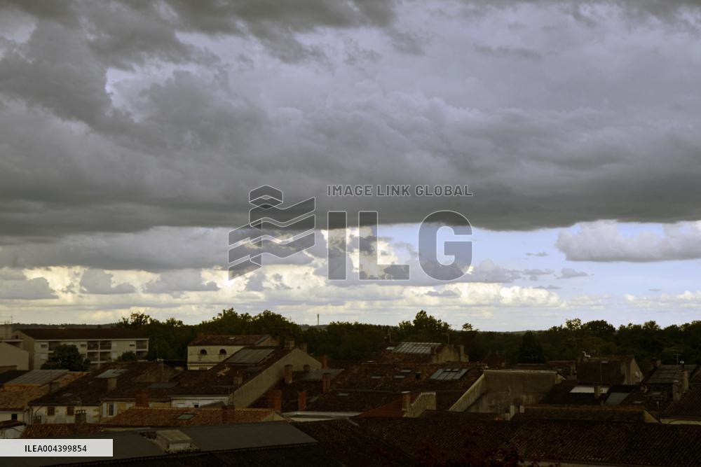 Langon Flooded by Storms and Hail - France