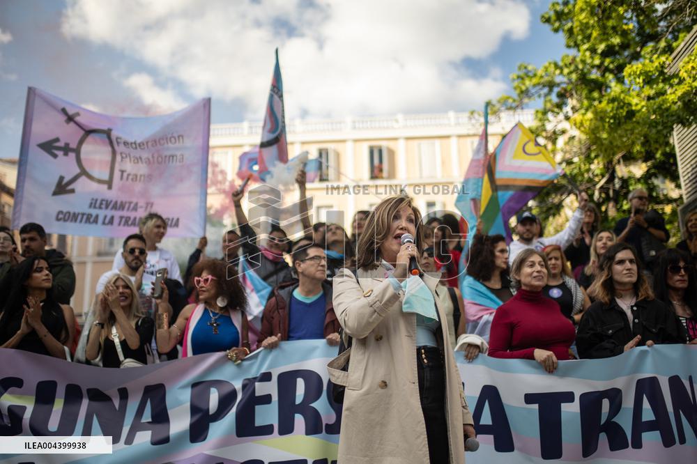 Demonstration for the Trans Law in Madrid