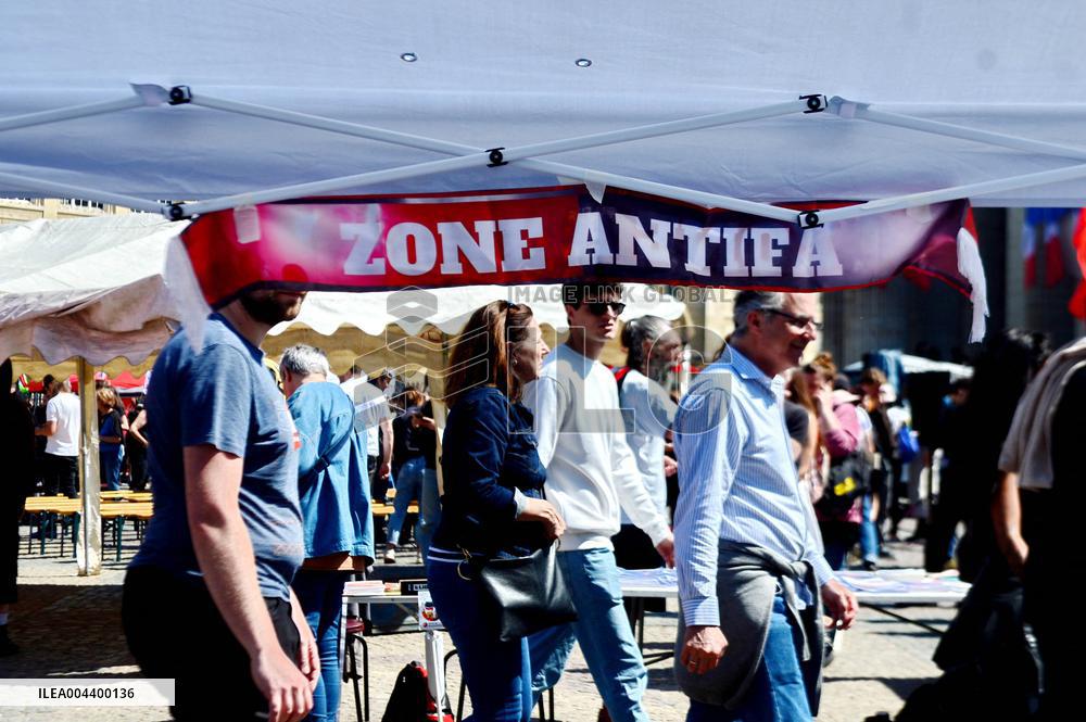 Anti-Fascist Village Opposes Far Right Demonstration - Paris