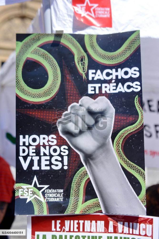 Anti-Fascist Village Opposes Far Right Demonstration - Paris