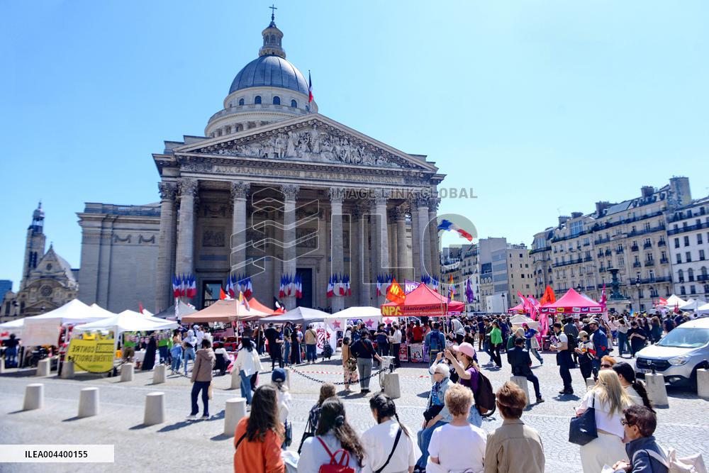 Anti-Fascist Village Opposes Far Right Demonstration - Paris