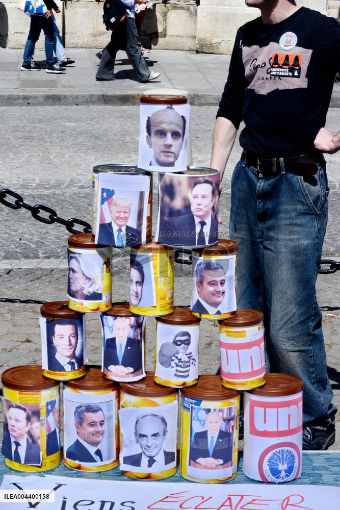 Anti-Fascist Village Opposes Far Right Demonstration - Paris