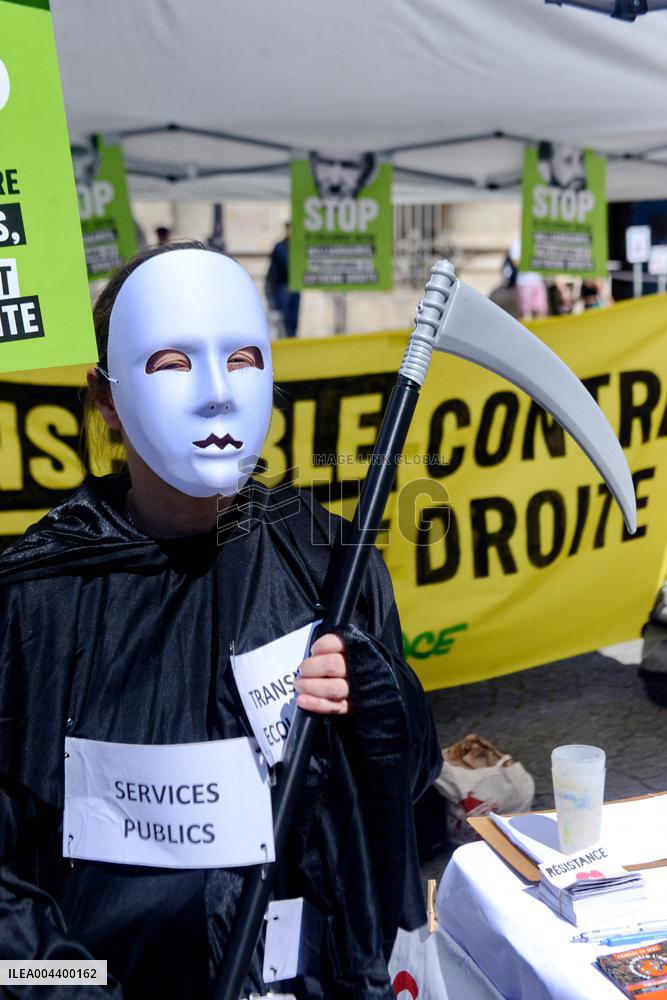 Anti-Fascist Village Opposes Far Right Demonstration - Paris