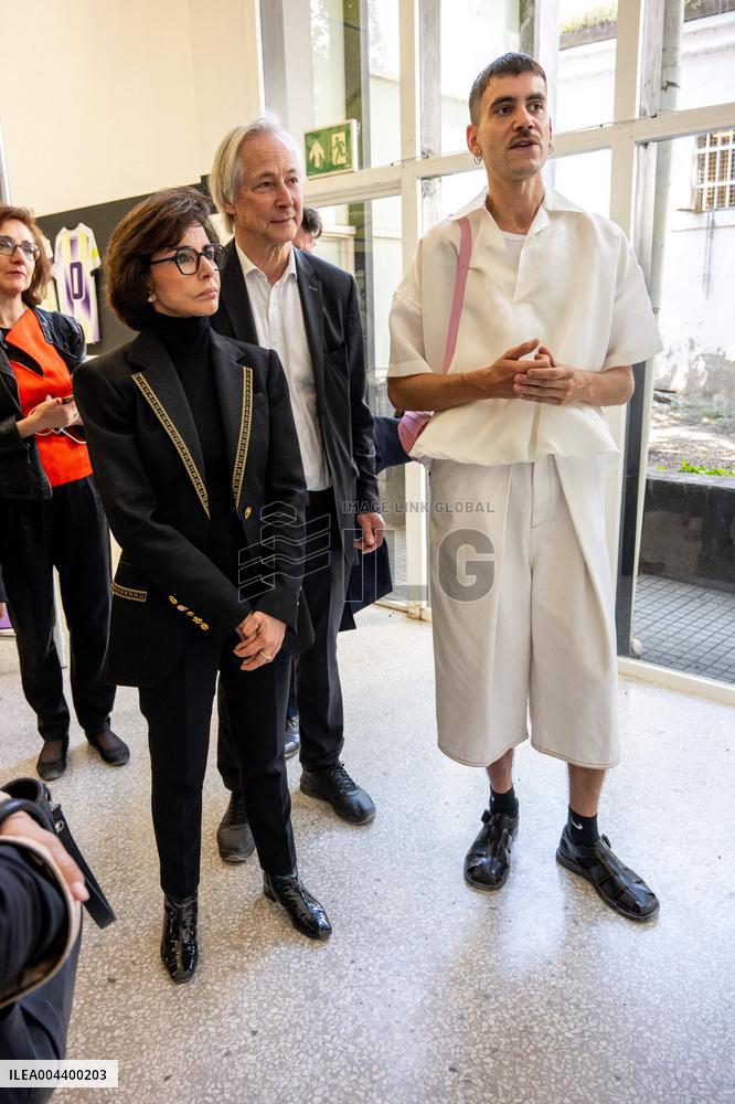 Rachida Dati Visits International Architecture Exhibition - Venise