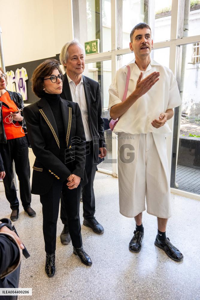 Rachida Dati Visits International Architecture Exhibition - Venise