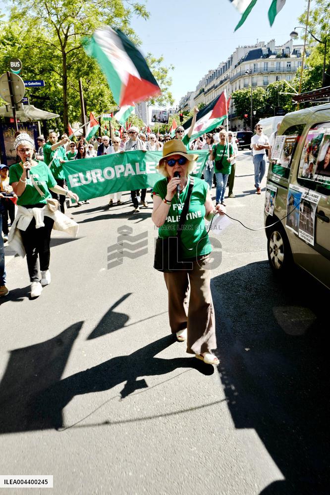 Demonstration for Gaza in Paris