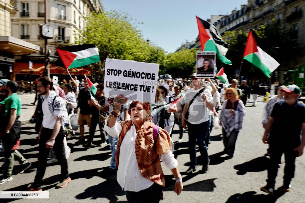 Demonstration for Gaza in Paris