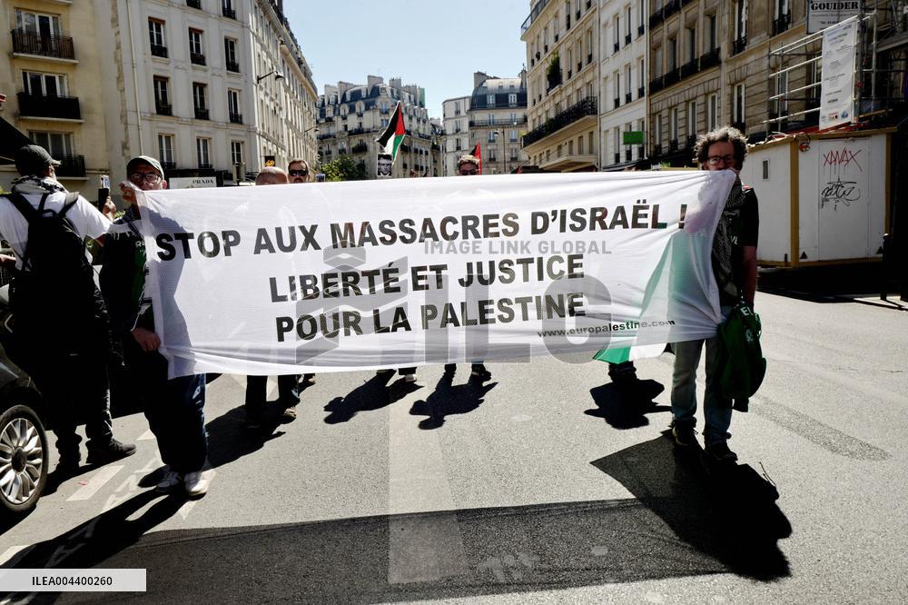 Demonstration for Gaza in Paris