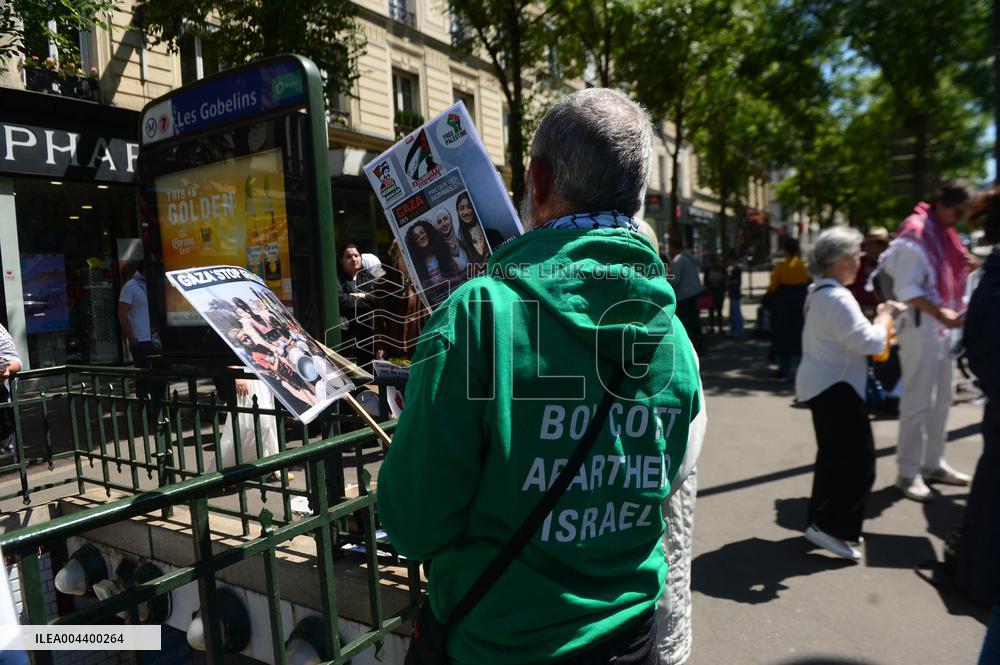 Demonstration for Gaza in Paris