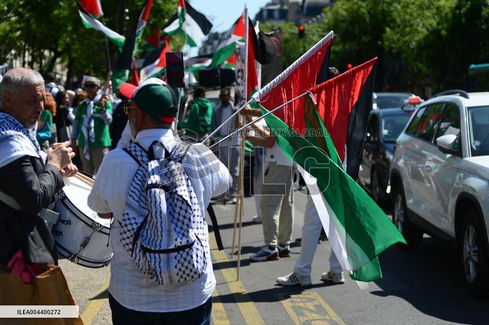 Demonstration for Gaza in Paris