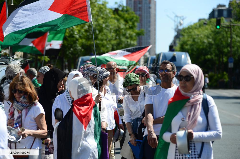 Demonstration for Gaza in Paris
