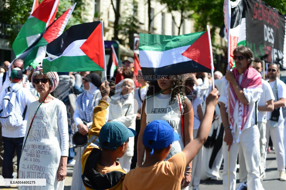 Demonstration for Gaza in Paris