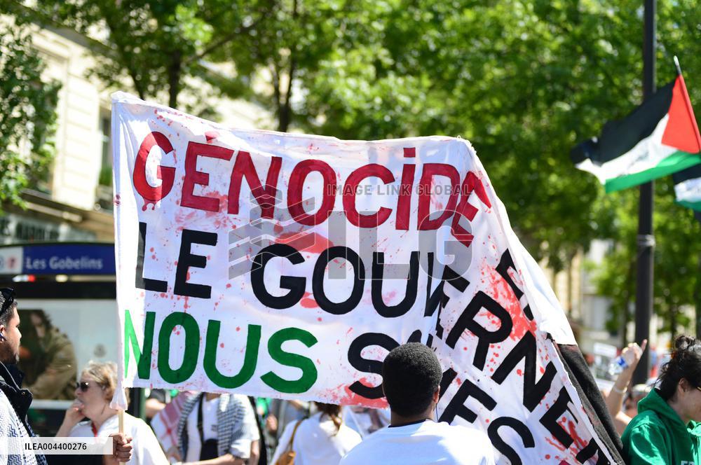 Demonstration for Gaza in Paris