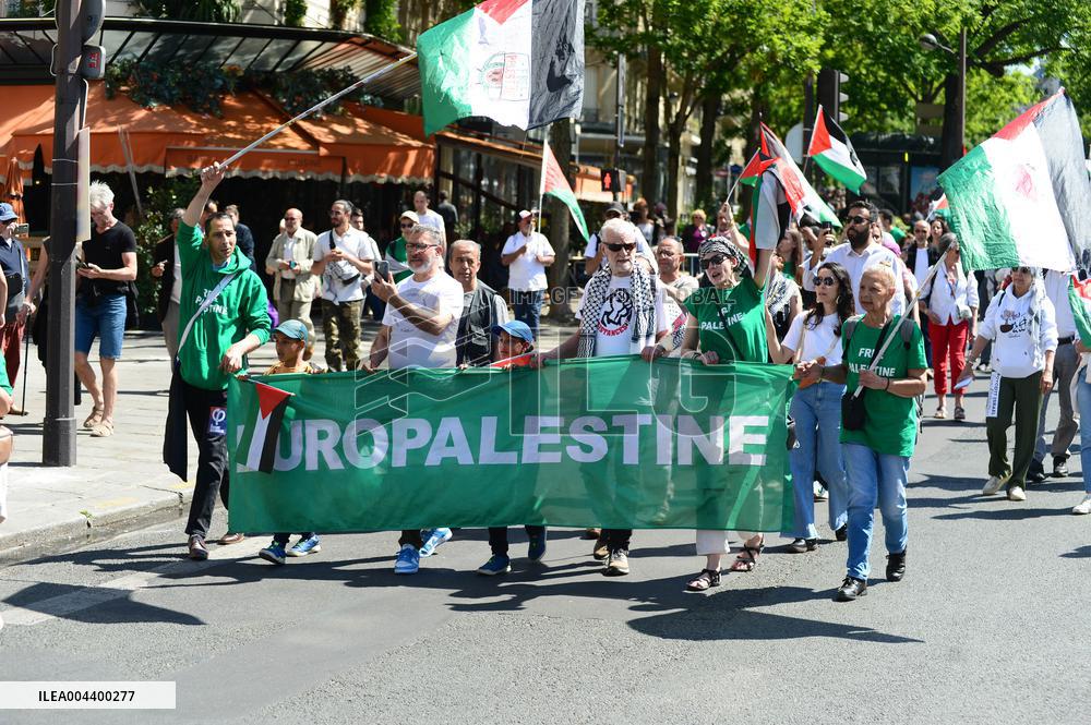 Demonstration for Gaza in Paris