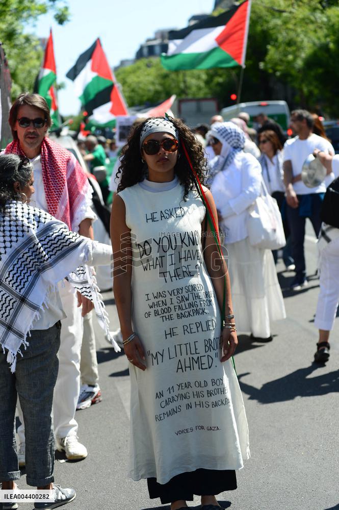Demonstration for Gaza in Paris