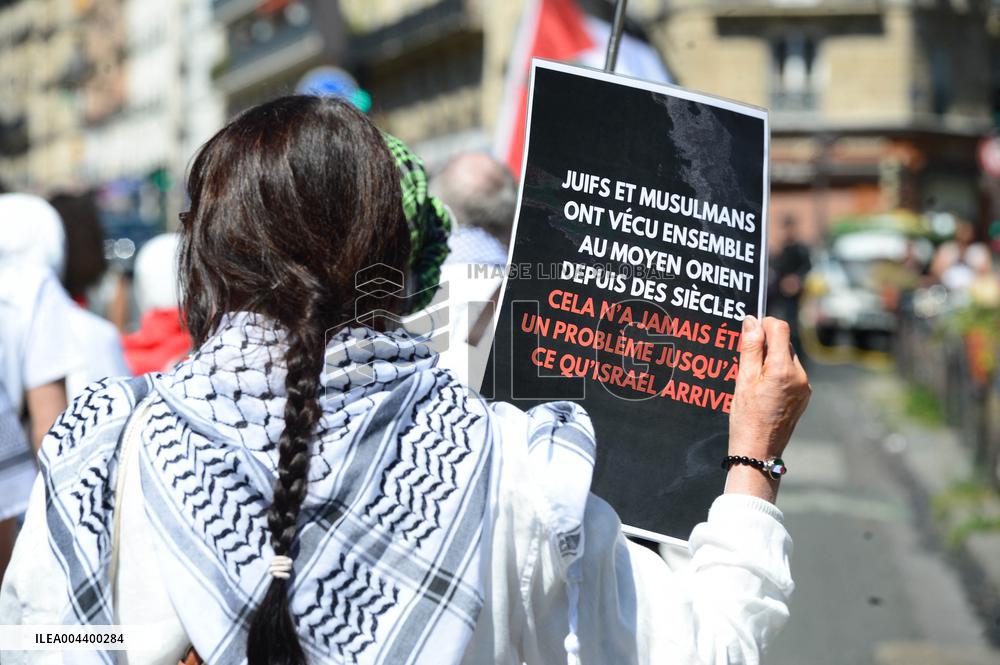 Demonstration for Gaza in Paris