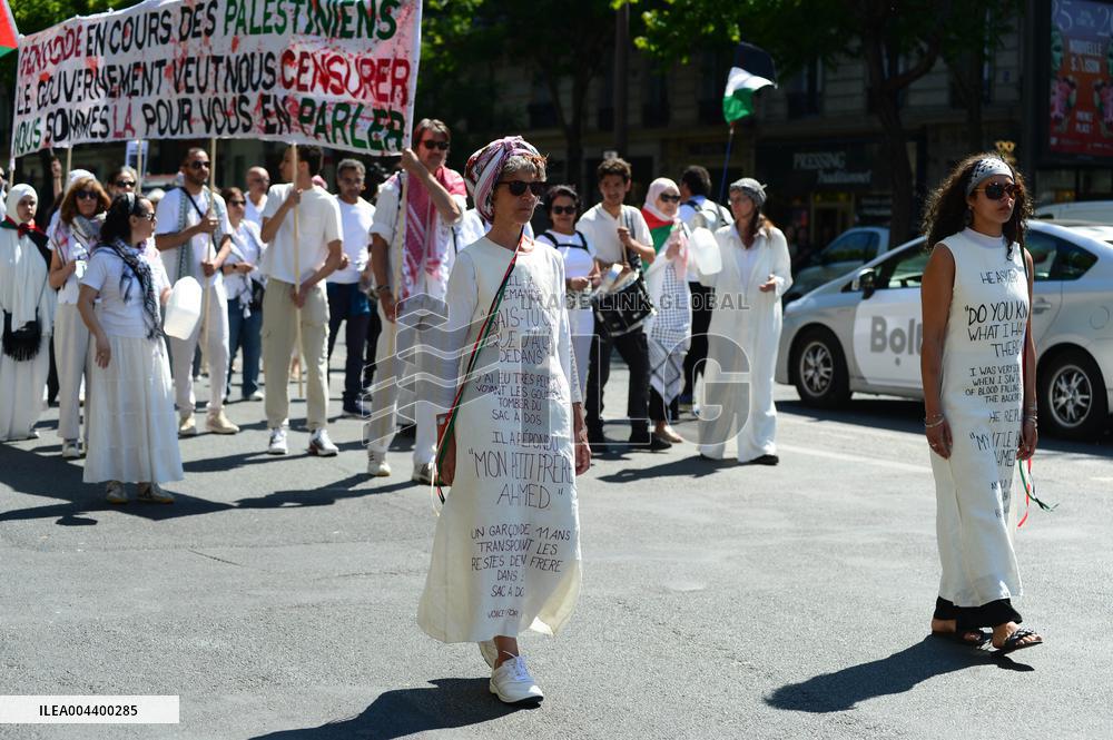 Demonstration for Gaza in Paris