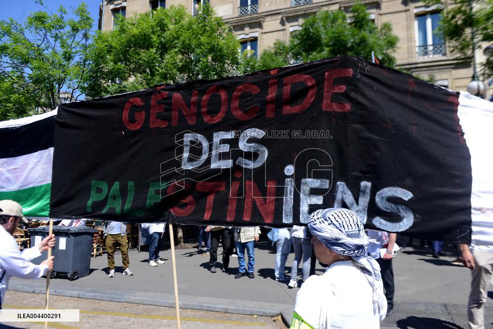 Demonstration for Gaza in Paris