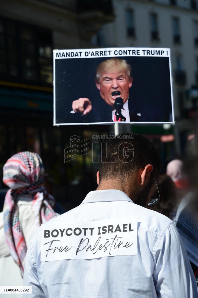Demonstration for Gaza in Paris
