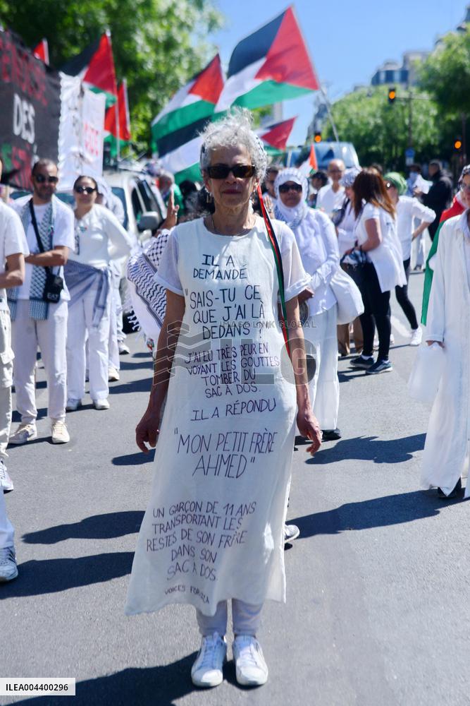 Demonstration for Gaza in Paris