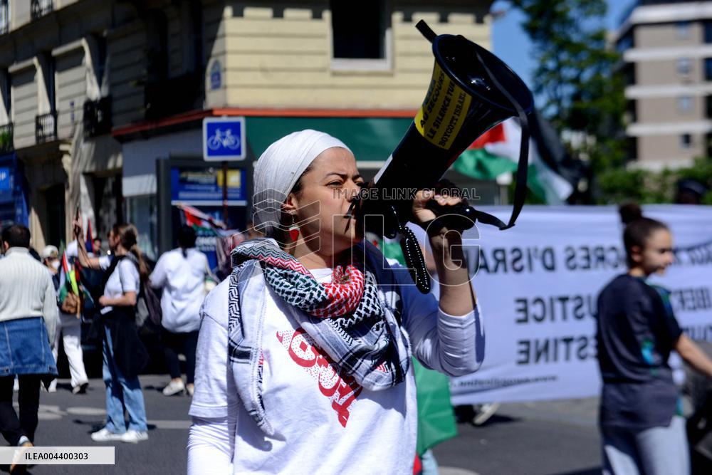 Demonstration for Gaza in Paris