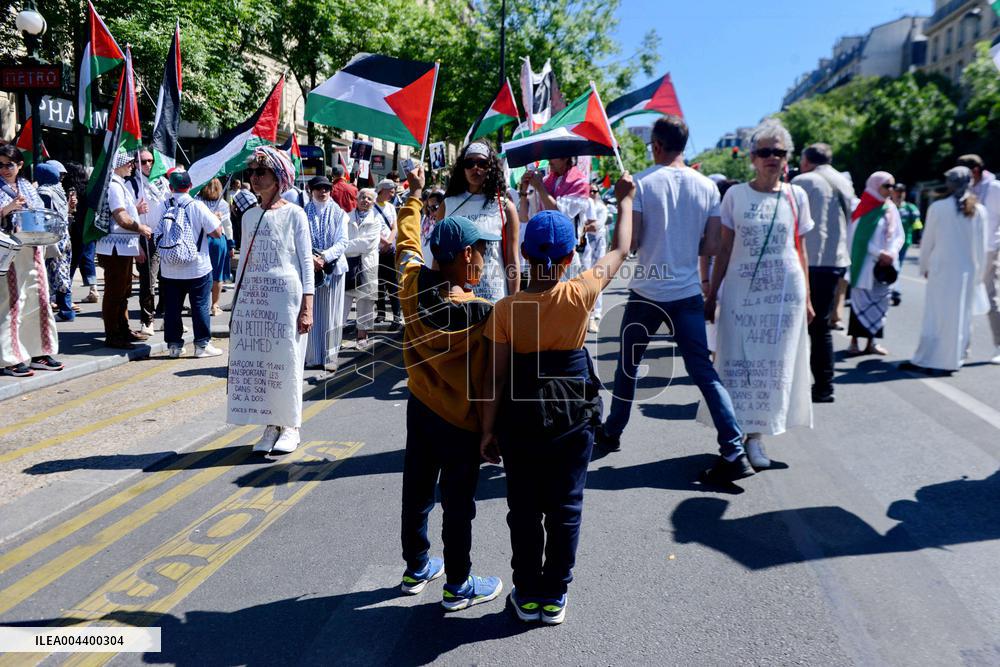 Demonstration for Gaza in Paris