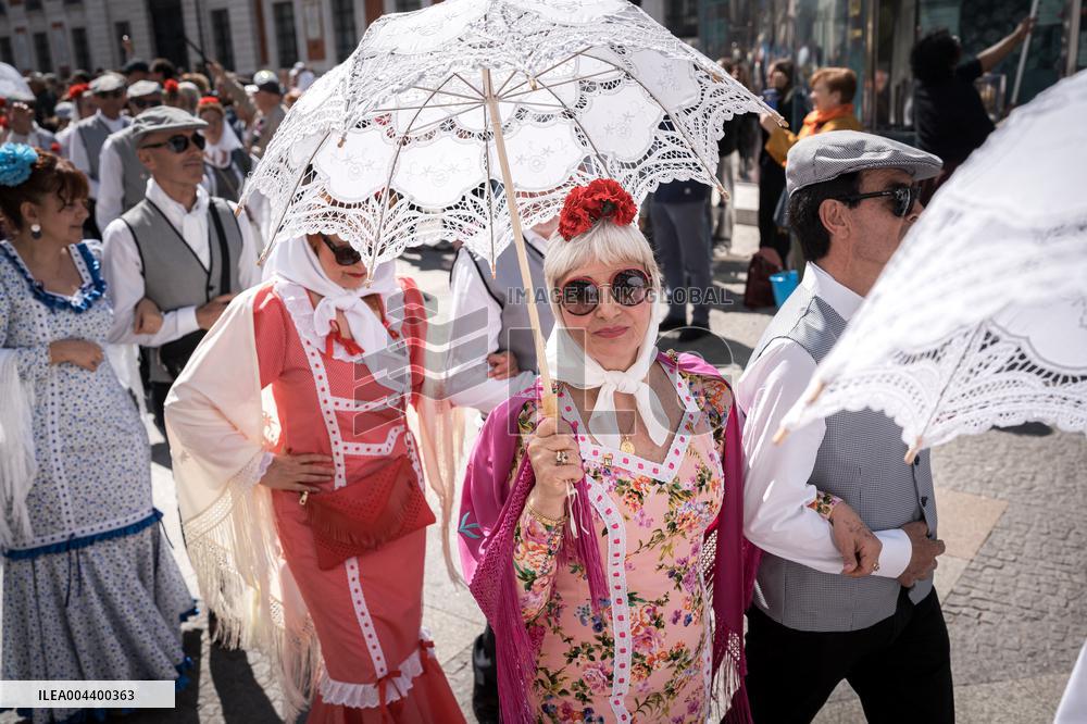 Dancing Through Madrid Street Parade - Spain