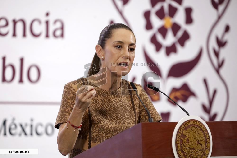 Mexico’s President Claudia Sheinbaum Holds Briefing