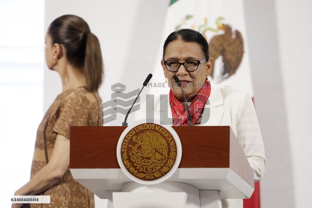 Mexico’s President Claudia Sheinbaum Holds Briefing