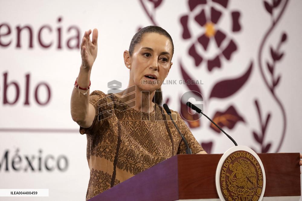 Mexico’s President Claudia Sheinbaum Holds Briefing