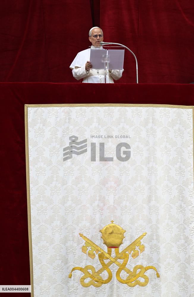 Pope Leo XIV Leads His First Regina Caeli Prayer - Vatican