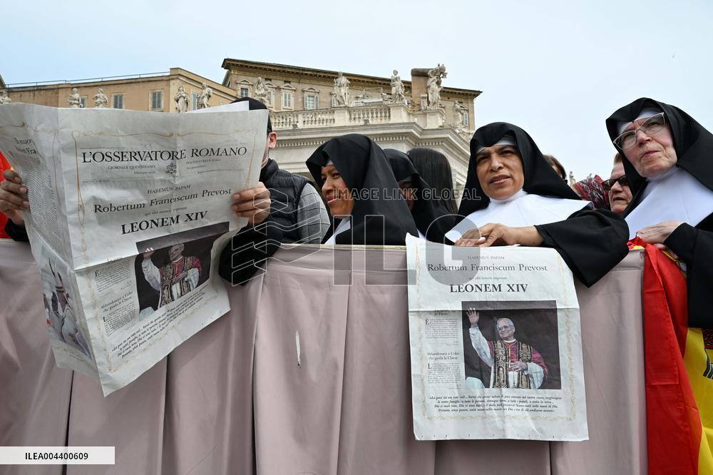 Pope Leo XIV Leads His First Regina Caeli Prayer - Vatican