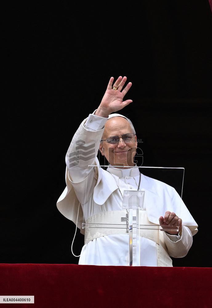 Pope Leo XIV Leads His First Regina Caeli Prayer - Vatican