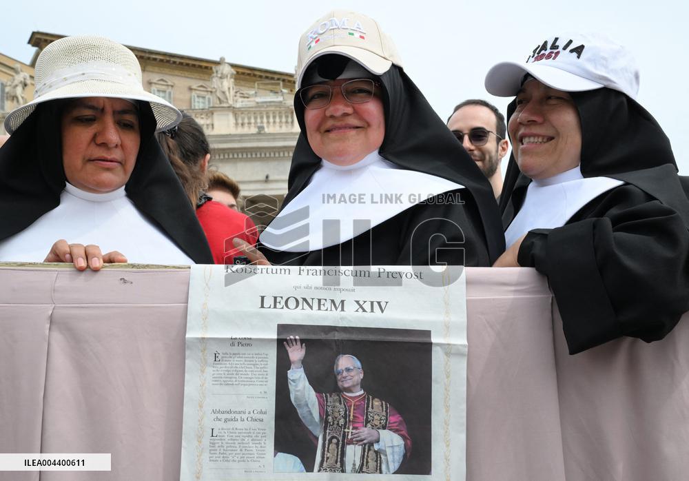 Pope Leo XIV Leads His First Regina Caeli Prayer - Vatican