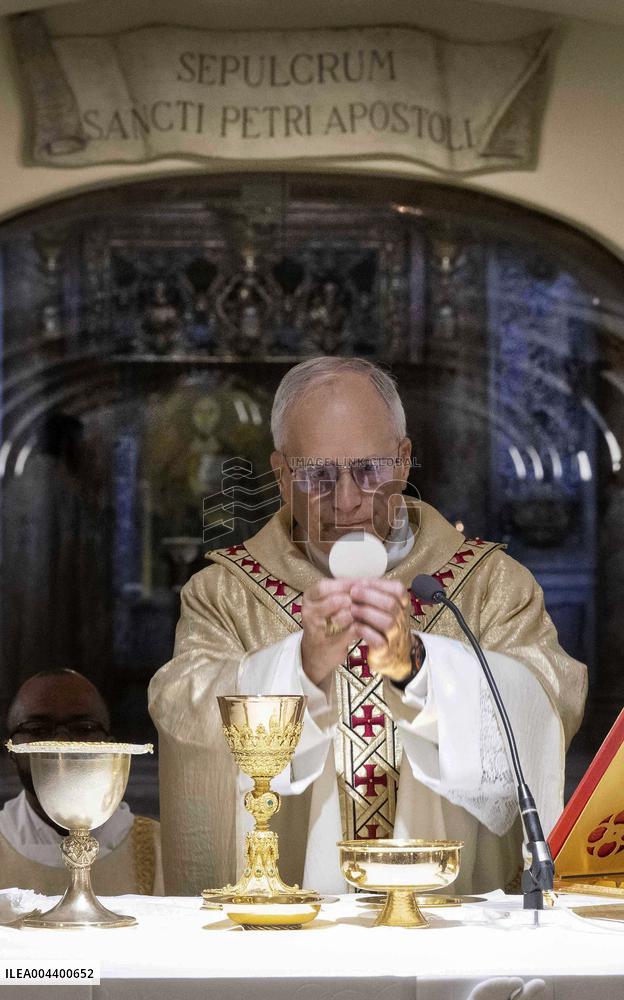 Pope Leo XIV Celebrates Mass At The Tomb Of St Peter - Vatican