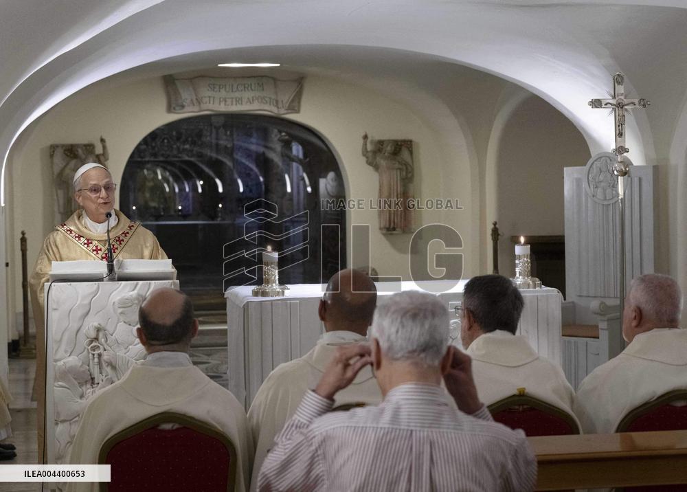 Pope Leo XIV Celebrates Mass At The Tomb Of St Peter - Vatican