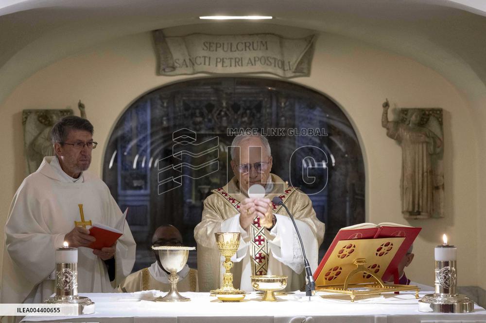 Pope Leo XIV Celebrates Mass At The Tomb Of St Peter - Vatican