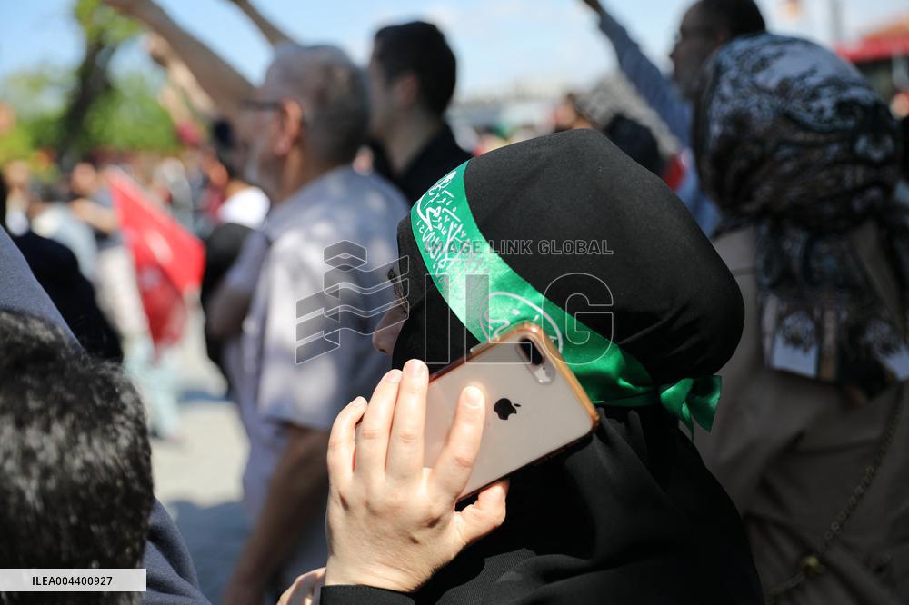 Pro-Palestinian Rally in Istanbul - Turkey