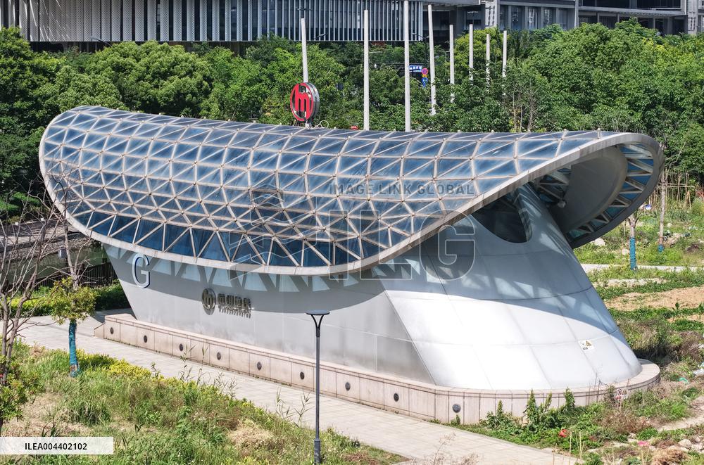 Subway Station Entrances And Exits Resembling Coffins in Hangzhou