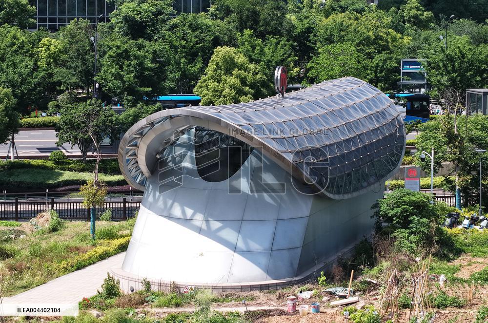 Subway Station Entrances And Exits Resembling Coffins in Hangzhou