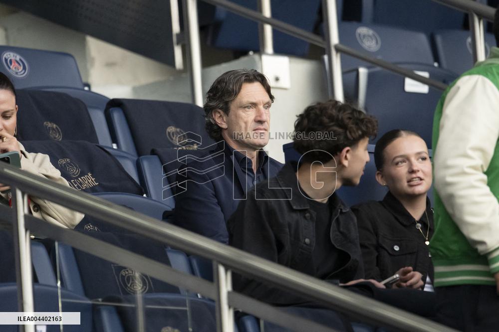 VIPs At Ligue Feminine Semi Final Match - PSG v Paris FC - Paris