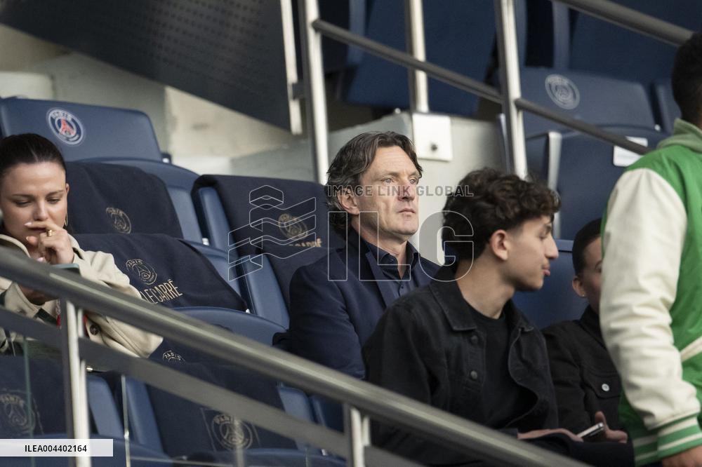 VIPs At Ligue Feminine Semi Final Match - PSG v Paris FC - Paris