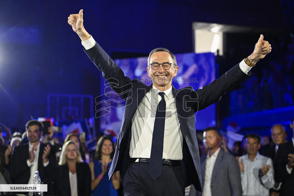 Bruno Retailleau At End-Of-Campaign Meeting - Boulogne-Billancourt