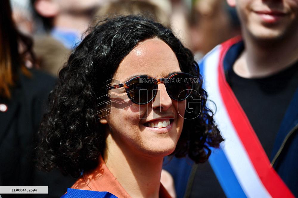 Jean-Luc Melenchon Joins March Against Islamophobia - Paris