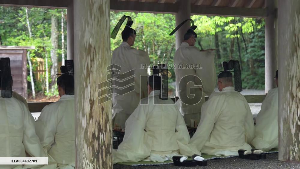 Rite at Ise Jingu shrine in central Japan