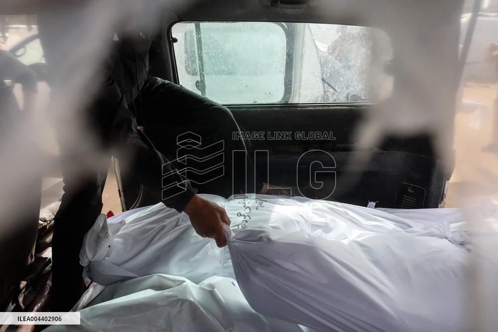 Funeral of Palestinians Killed in Israeli Strikes - Palestine