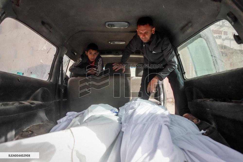 Funeral of Palestinians Killed in Israeli Strikes - Palestine