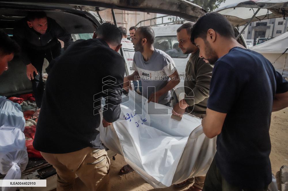 Funeral of Palestinians Killed in Israeli Strikes - Palestine