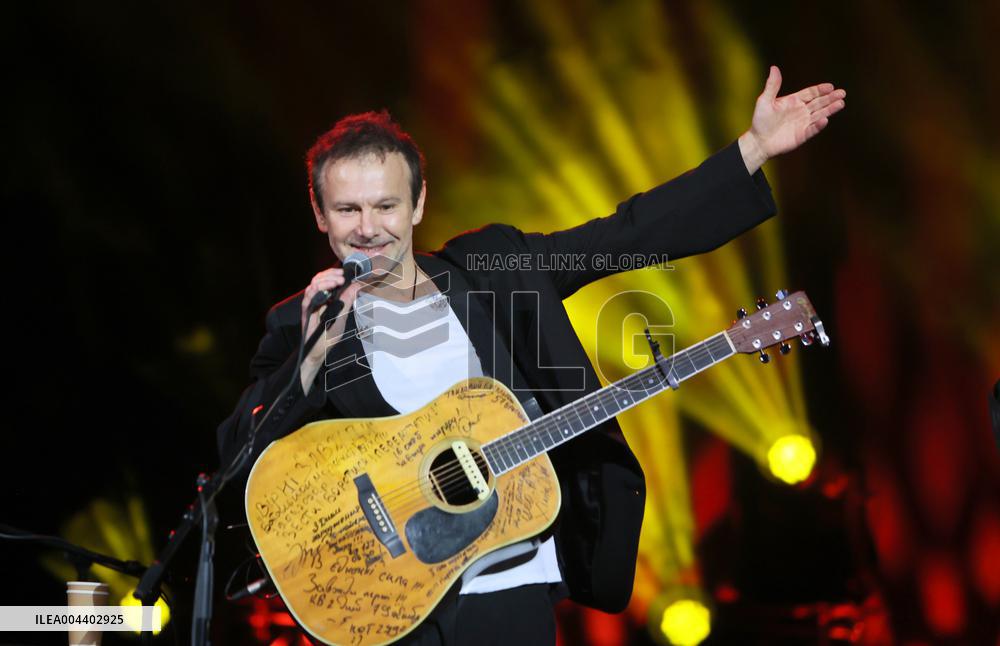 Concert of Ukrainian singer Sviatoslav Vakarchuk in Ivano-Frankivsk