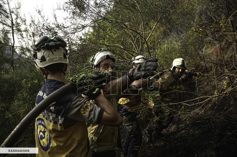 Fire in Bayirbucak - Syria